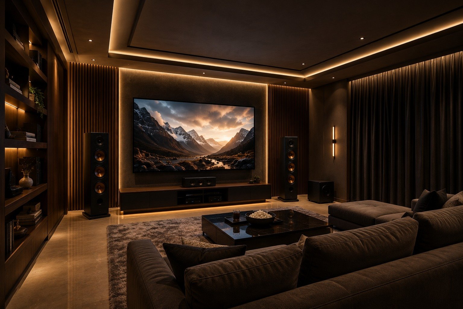 Premium audio living room and home theatre